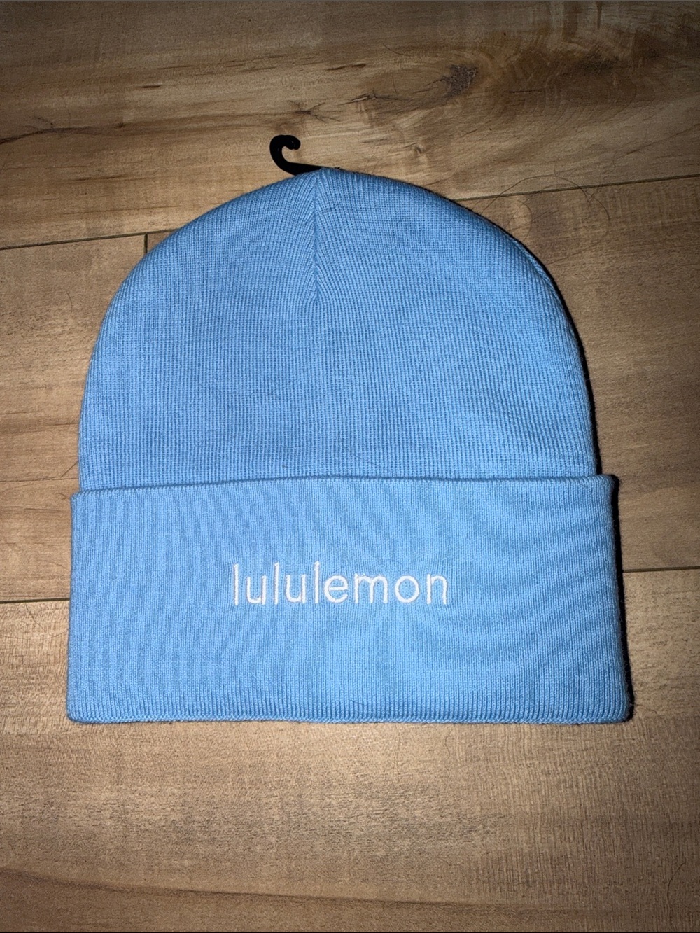 lululemon athletica Light Blue Knit Beanie with Embroidered Logo